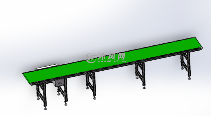 3d皮带输送机 输送和提升设备图纸 沐风网