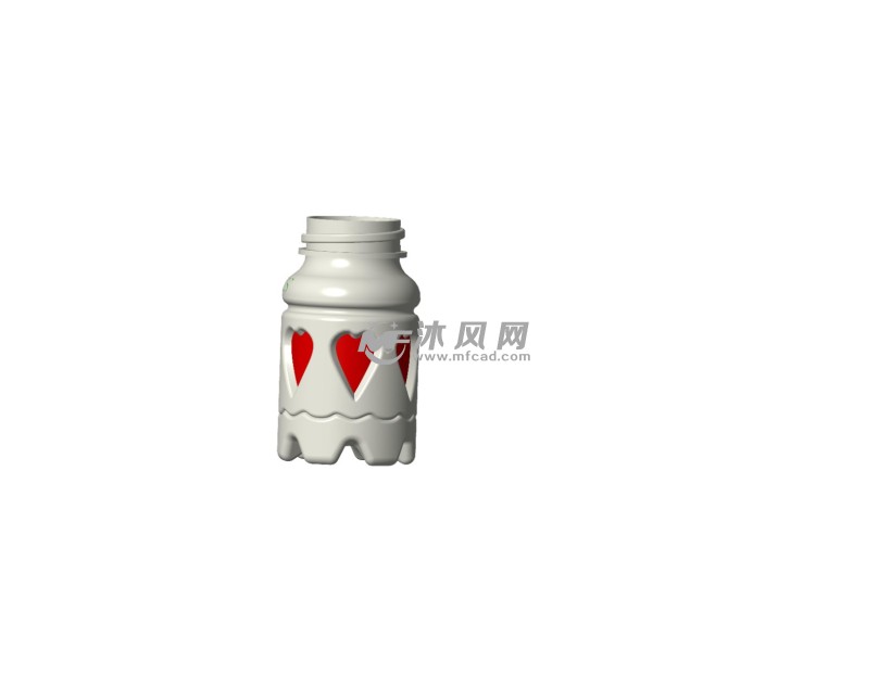 星巴克爱心咖啡瓶 - 瓶子容器图纸 - 沐风网