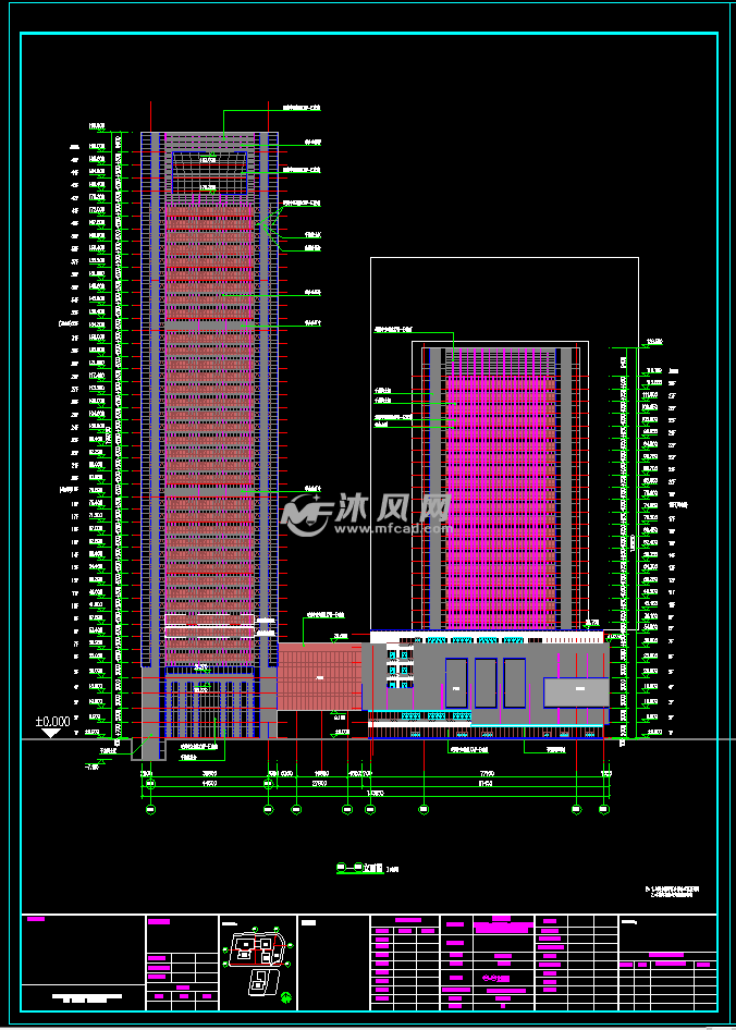 某地块超高层办公楼建筑专业施工图