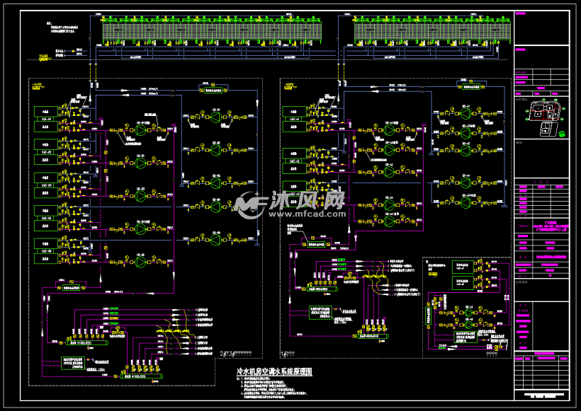 冷水机房空调水系统原理图