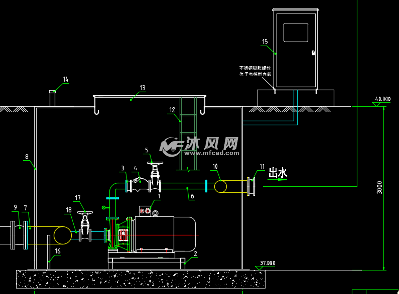 6300每天吨水厂取水泵站方案设计