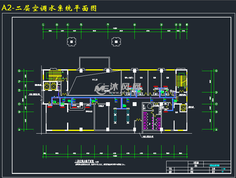 a2-二层空调水系统平面图