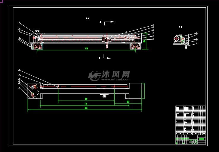 大幅面非金属材料激光切割机设计 - 机械加工图纸