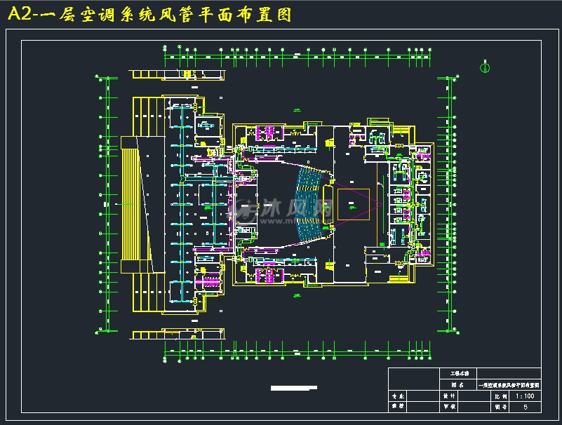 a2-一层空调系统风管平面布置图