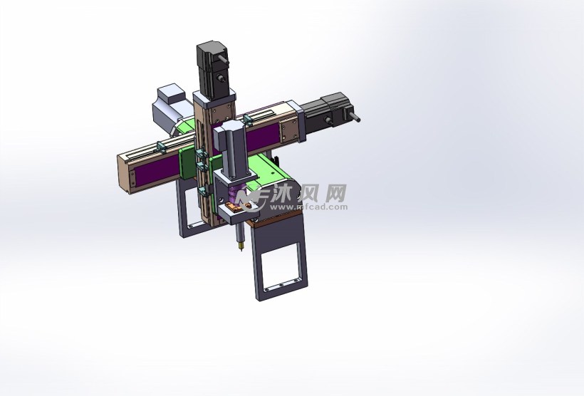 三级轴齿取料机械手总装图本机械手主要用于微型电机减速箱自动组装