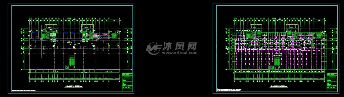 二层给排水及消火栓平面图