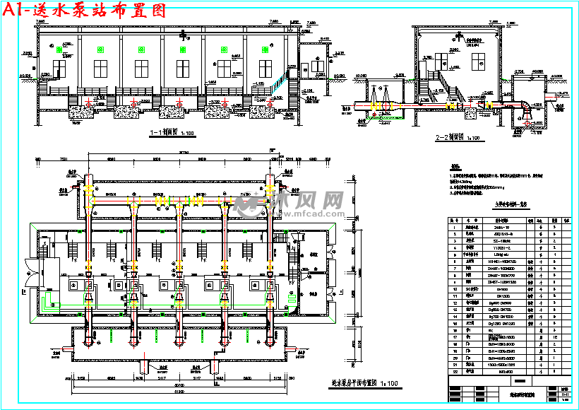 a1-送水泵站布置图