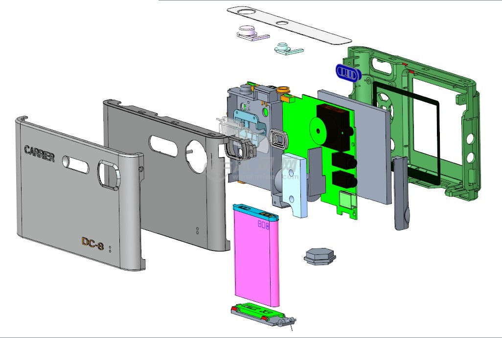 数码相机爆炸图