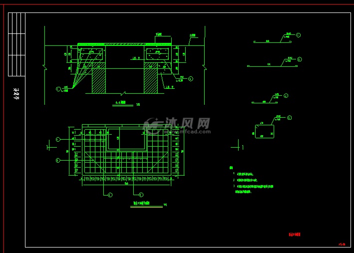 雨水口加固图(单篦.双篦)cad- 结构图纸 - 沐风网