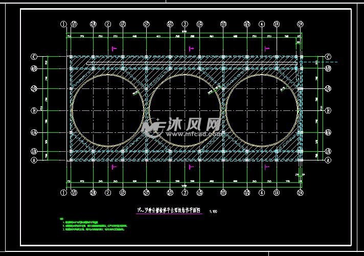 分槽检修平台梁板维修平面图