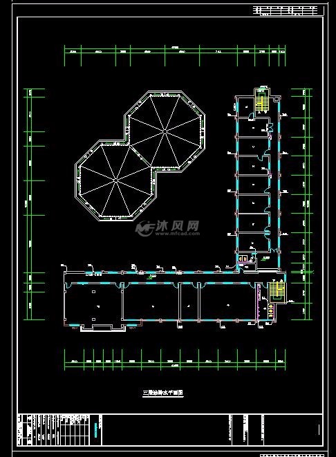 三层给排水平面图