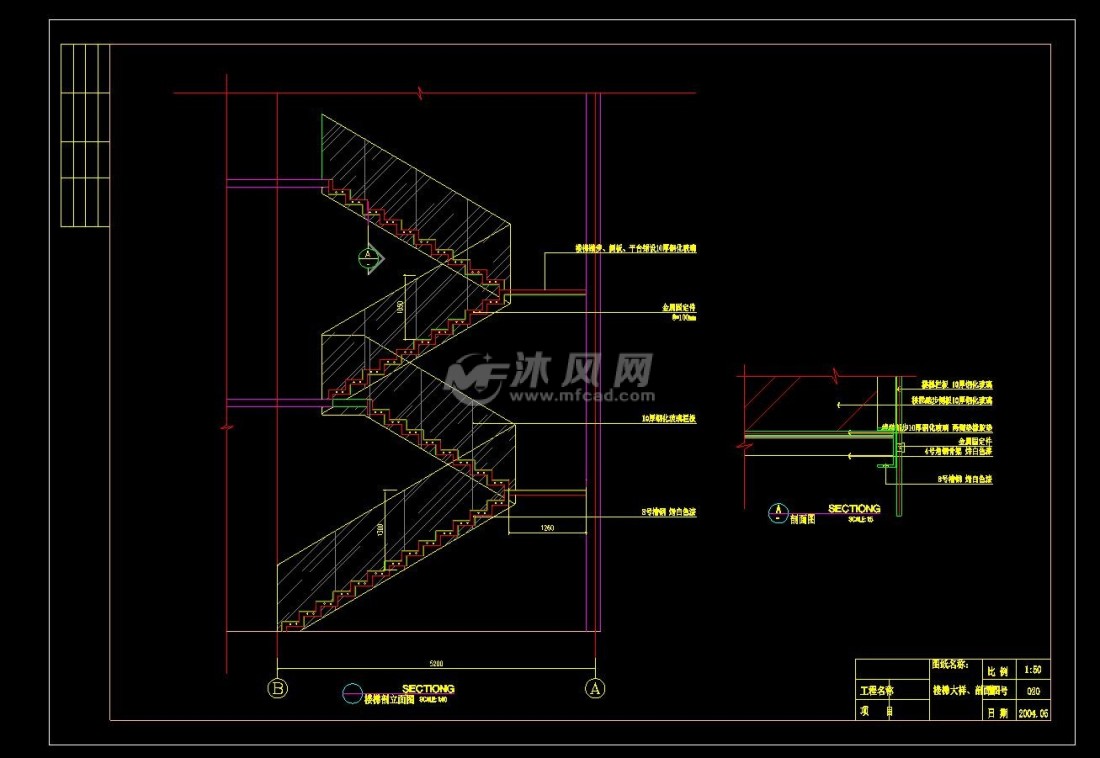 楼梯大样剖面图