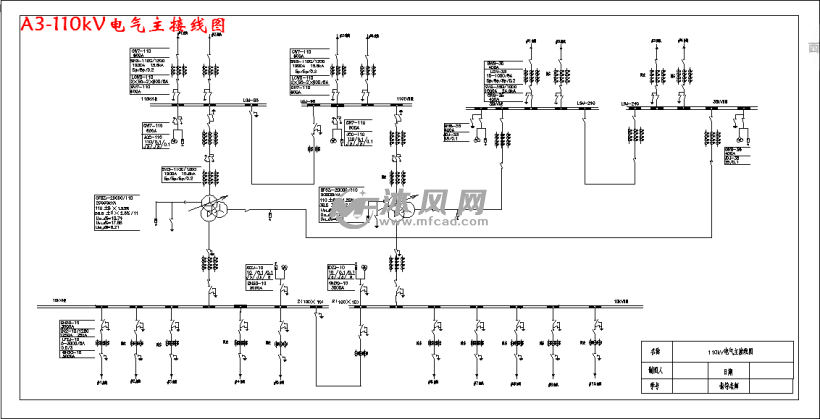 a3-110kv电气主接线图