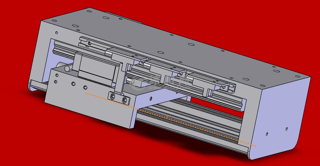 bcm15 - 单轴直线电机模组 磁栅尺编码器 ls20系列·有铁芯动子模型图