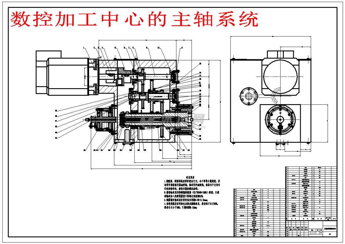 加工中心主轴系统设计