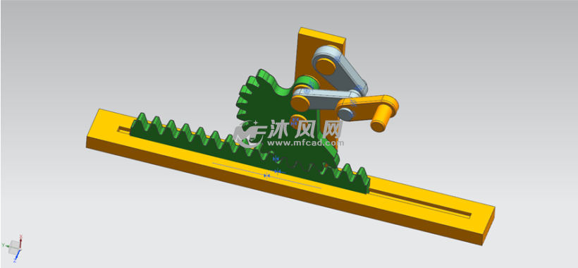 齿条往复运动三维