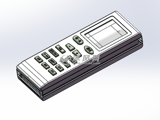 空调遥控器3d设计图