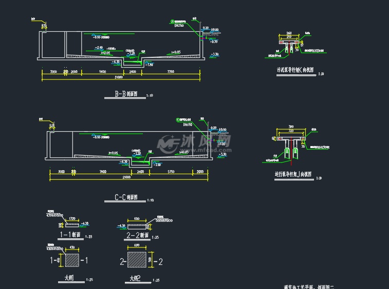 污水处理厂调节池工艺设计施工图纸