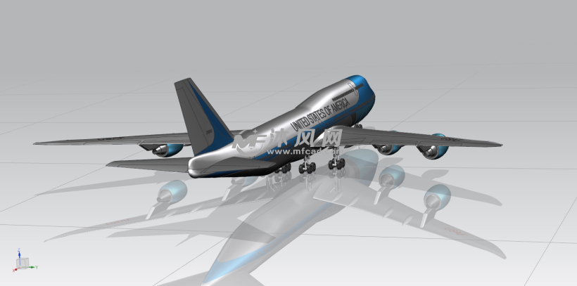 波音747三维模型,空军一号飞机ug模型 航空航天图纸 沐风网