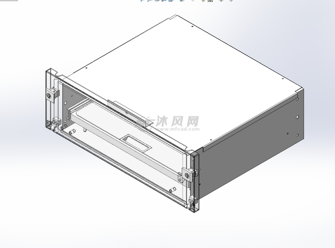 模型库 钣金图纸 箱体类 配电柜 一款工业用抽屉电箱,机柜电