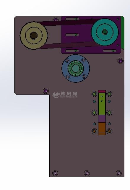 电机通过同步轮连接同步带,再连接凸轮零件,凸轮零件连接切刀,切刀