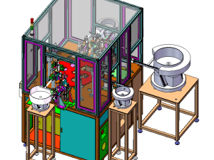 香水喷头泵心密封圈组装机 solidworks机械设备模型下载 沐风图纸