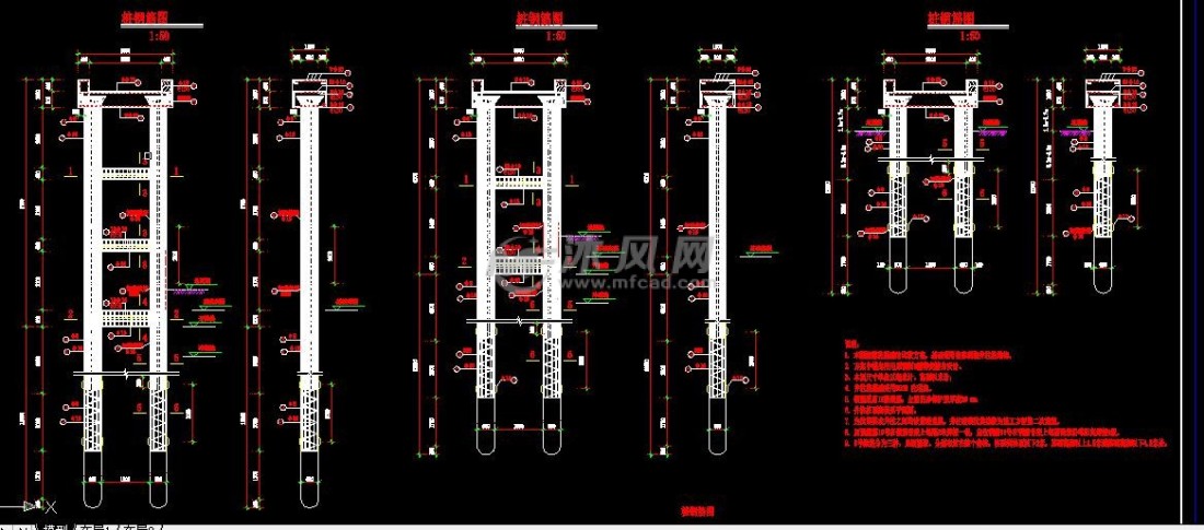 桥梁墩地桩结构图