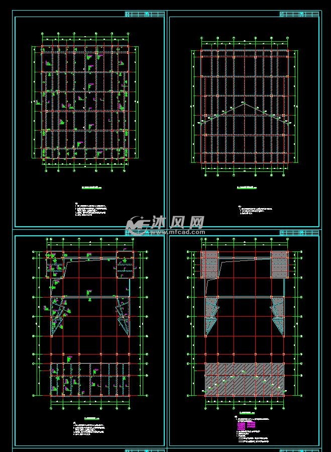 3层框架结构会堂结构施工图