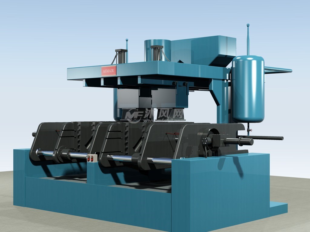 覆膜砂壳芯机三维模型cad