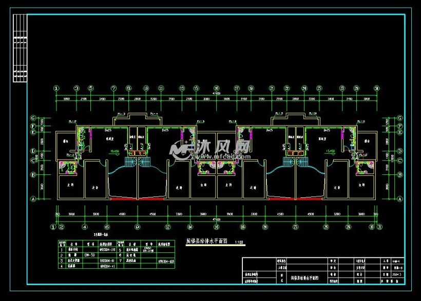 住宅楼给排水施工图纸