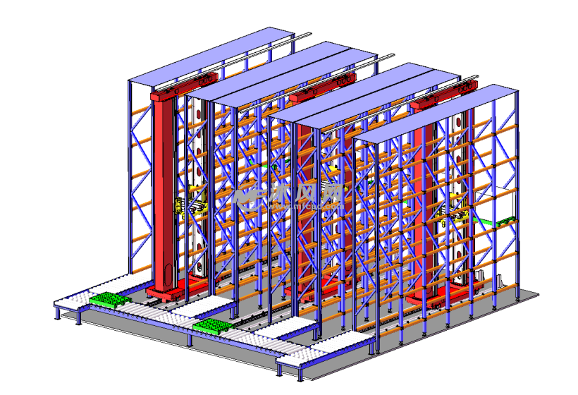 自动化立体仓库的三维模型