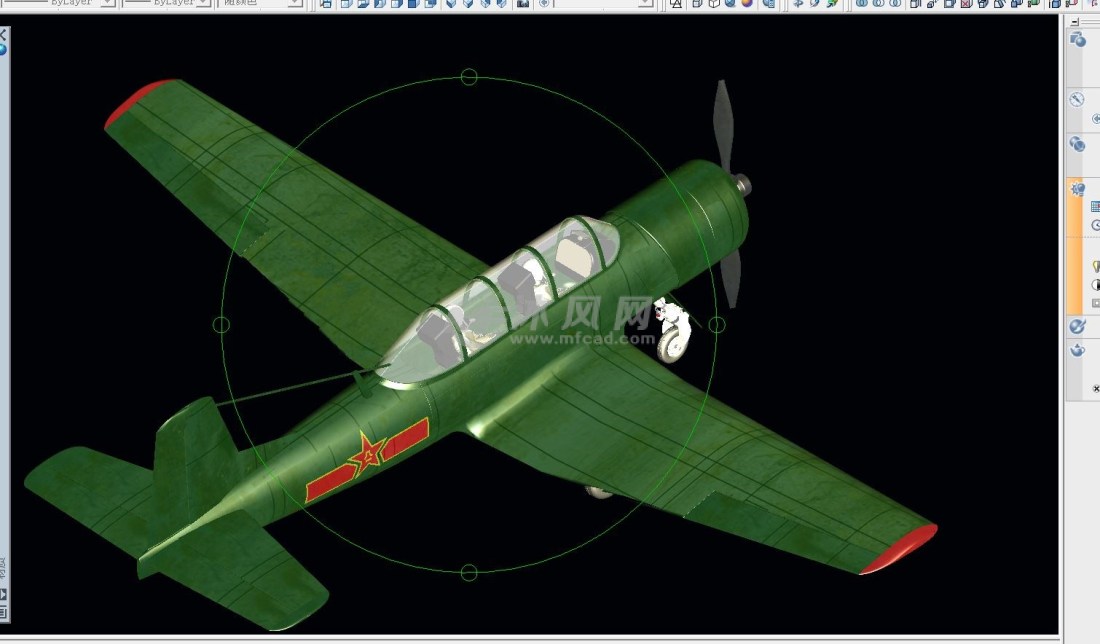 国产初教6飞机三维模型cad - 航空航天图纸 - 沐风网