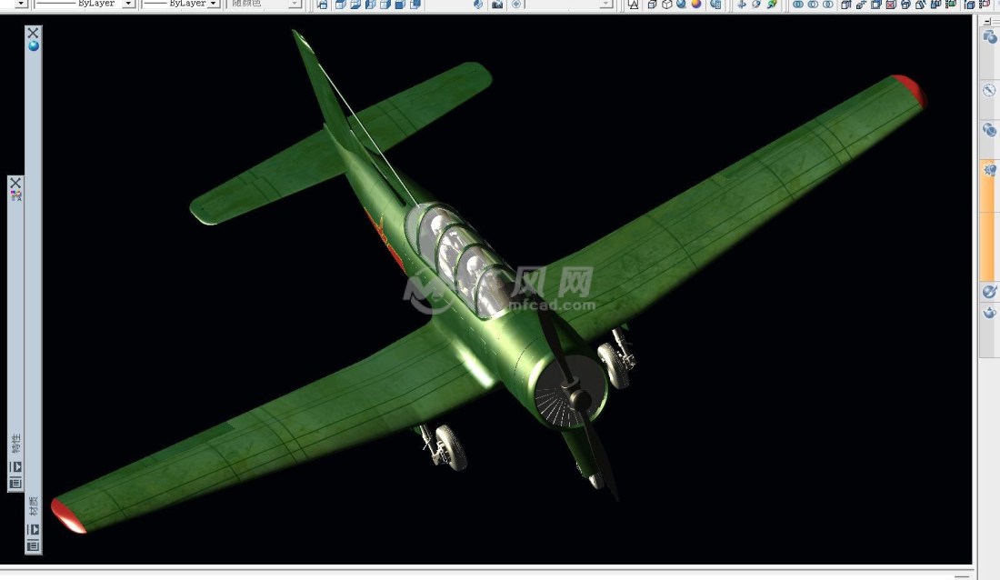 国产初教6飞机三维模型cad - 航空航天图纸 - 沐风网