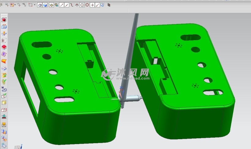 闹钟后盖注塑模具设计3d图