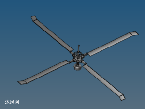直升飞机螺旋桨三维模型图