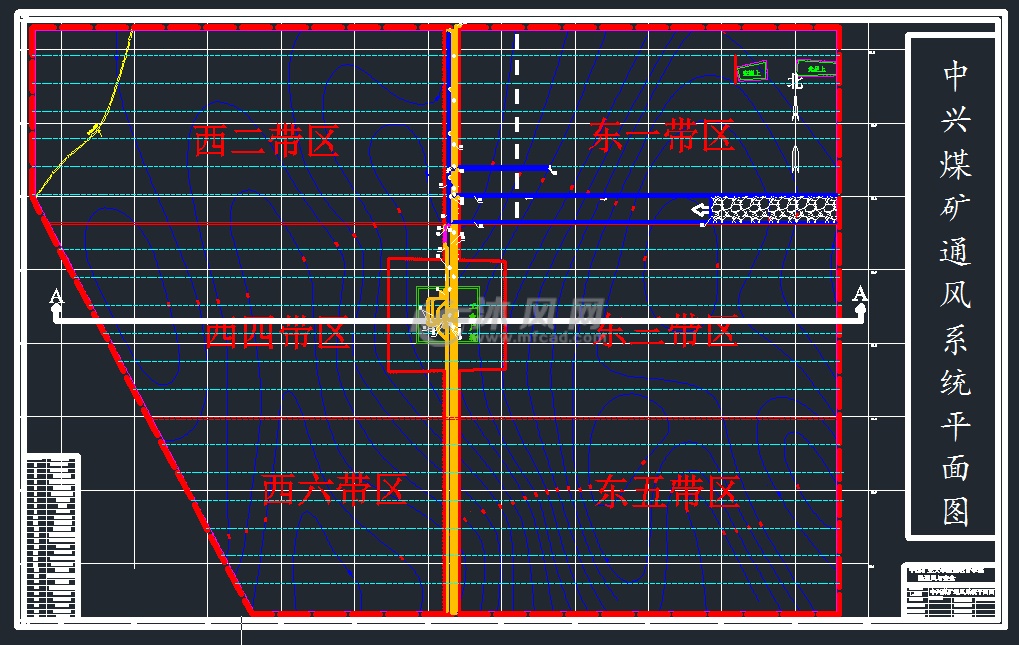 图名,图纸,图纸说明,图签的要求以及图例的位置要求与矿井通风系统图