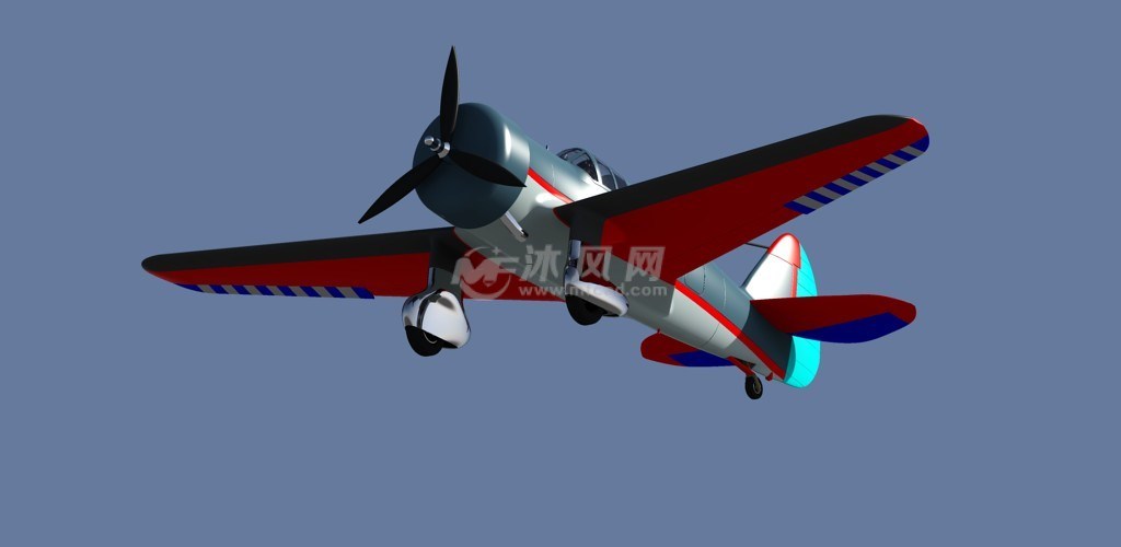 霍克75战斗机三维模型cad