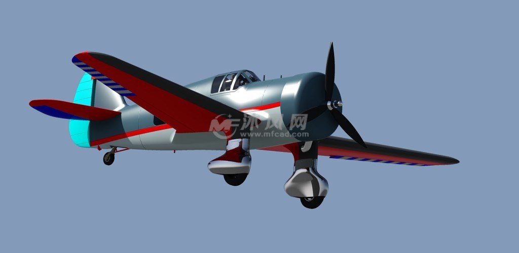 霍克75战斗机三维模型cad