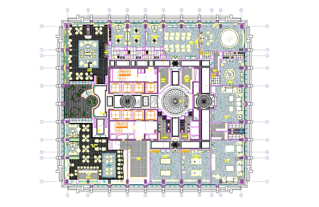 建筑图纸 商业综合建筑图纸 酒店宾馆施工方案图纸 包括:平面