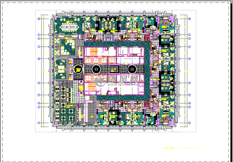 建筑图纸 商业综合建筑图纸 酒店宾馆施工方案图纸 包括:平面