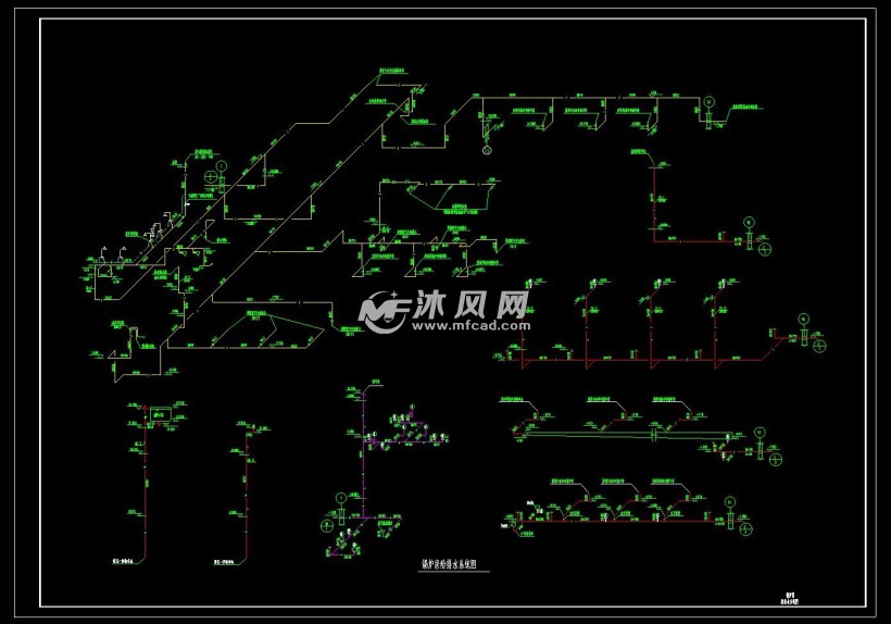 锅炉房给排水系统图