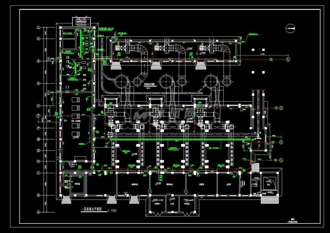 一层给排水平面图