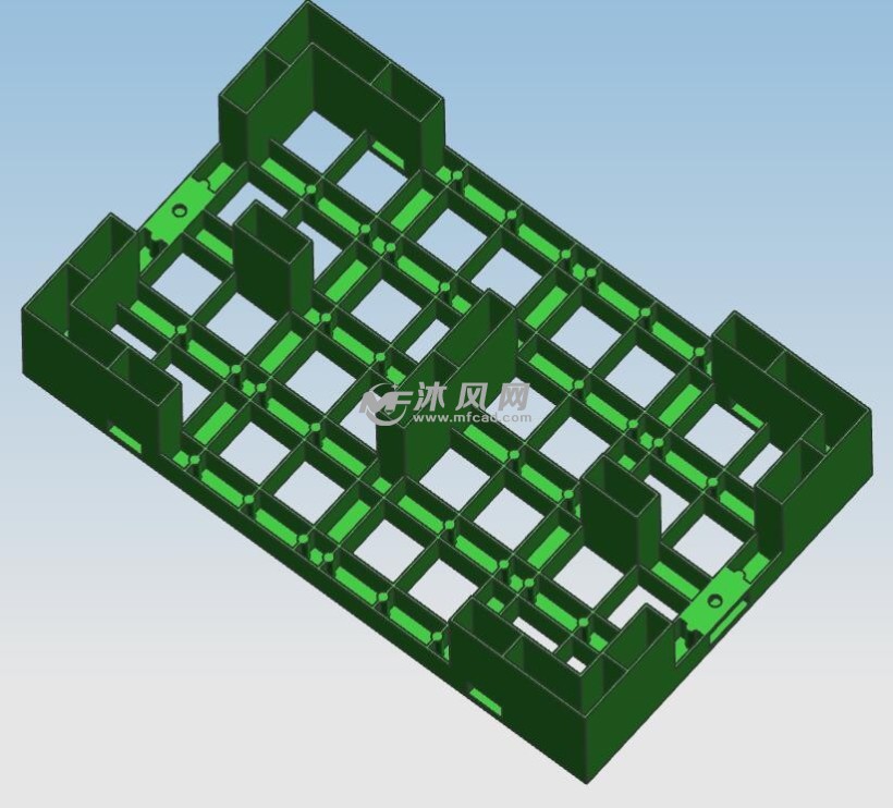 产品三维底部机构的图纸预览图