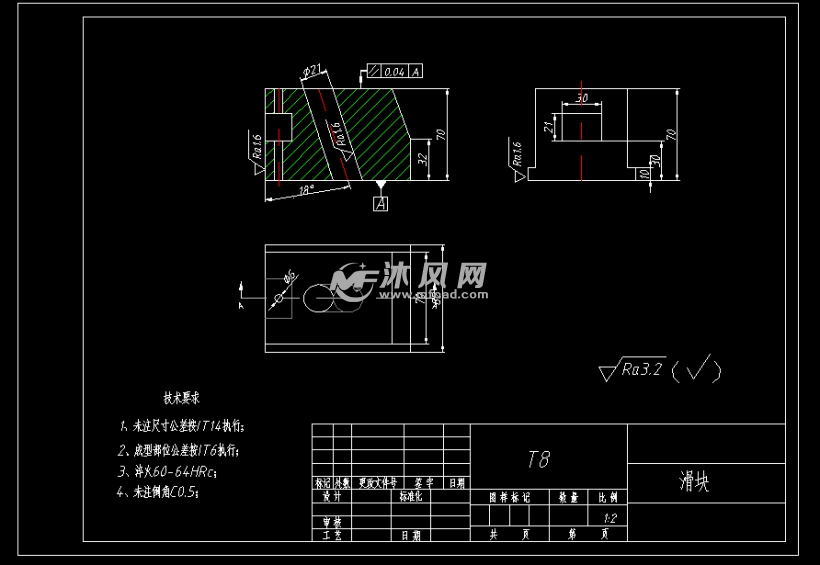 滑块的图纸预览图