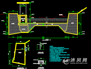 取水坝泵房剖面图