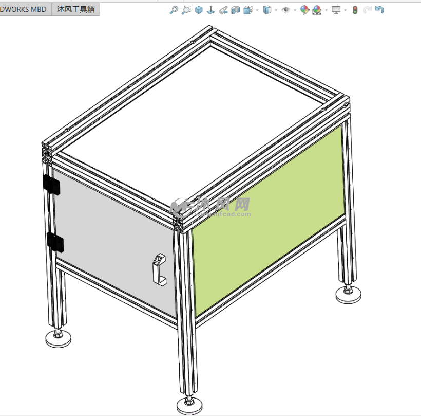 铝合金工作台3d设计图