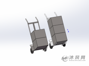 手推车模型图三维图sw