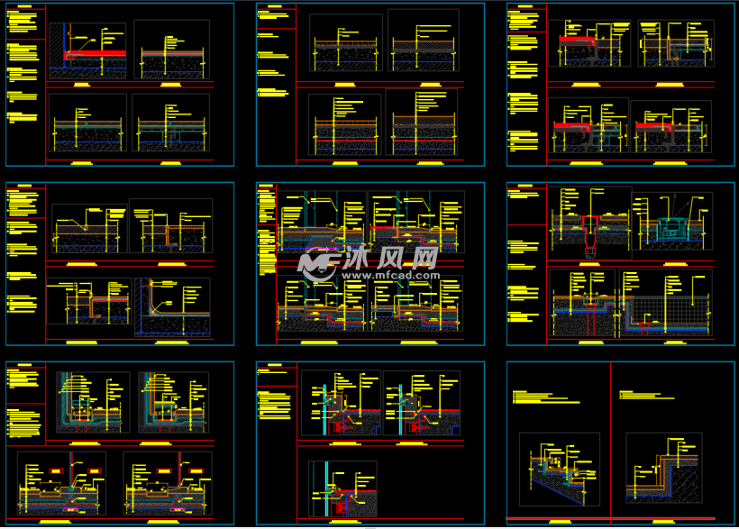 地面工艺标准图集 cad建筑图纸 沐风网