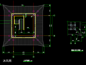 景观园林-二层观景亭建筑结构设计详图