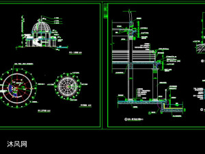 两层欧式亭设计施工图(直径6.5m)